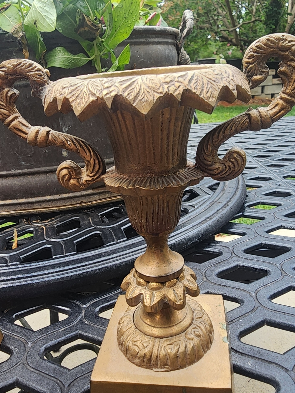 Ornate Gold Decorative Urn Candle Holders - Classic Home Accents - Picture 2 of 5